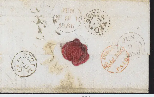 Bombay SD3 pre-1854 cover, Spink lot 236