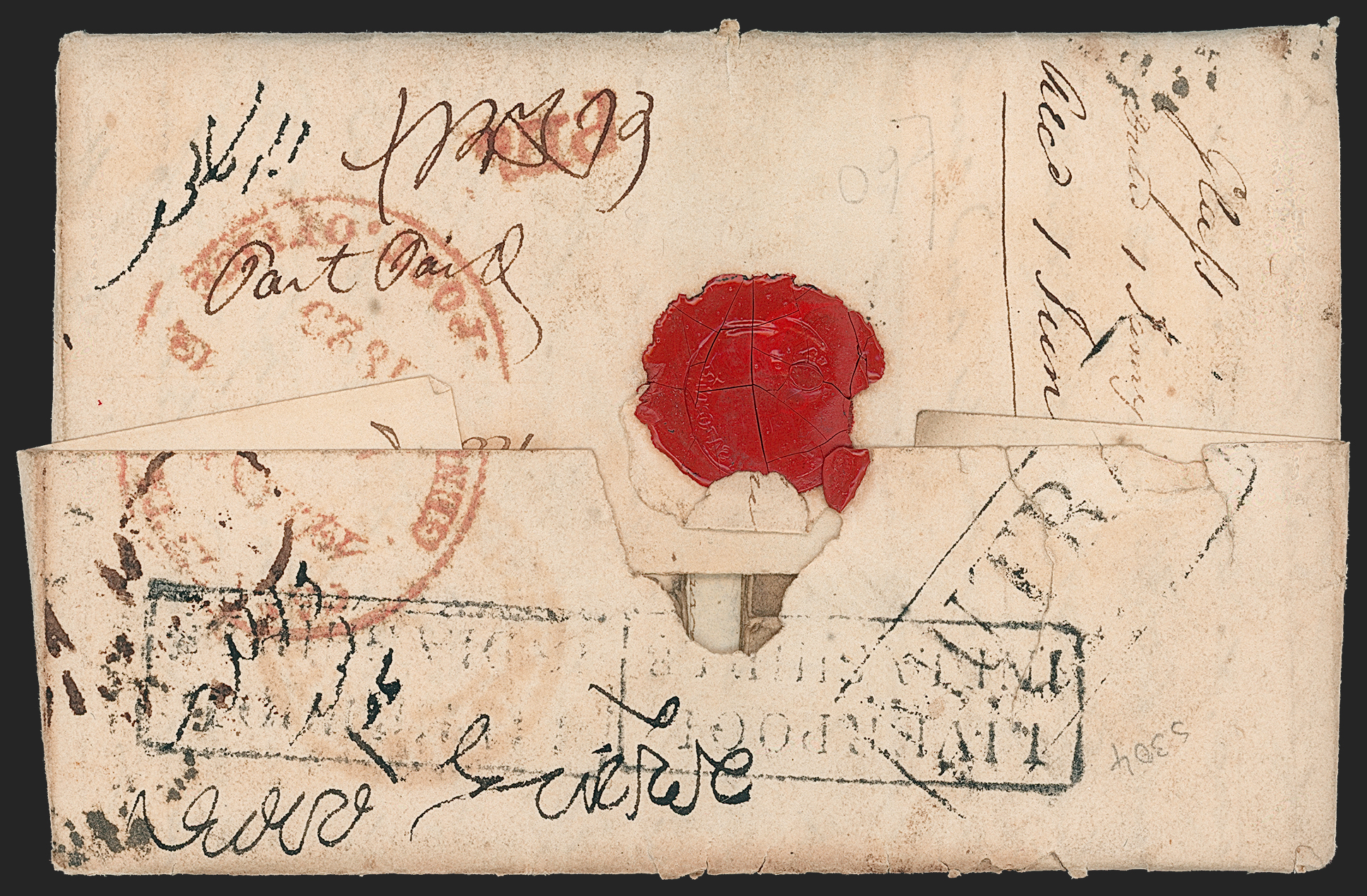Pre-stamp cover of India — Muttra HG Add.2, COV-5365, 1 January 1823