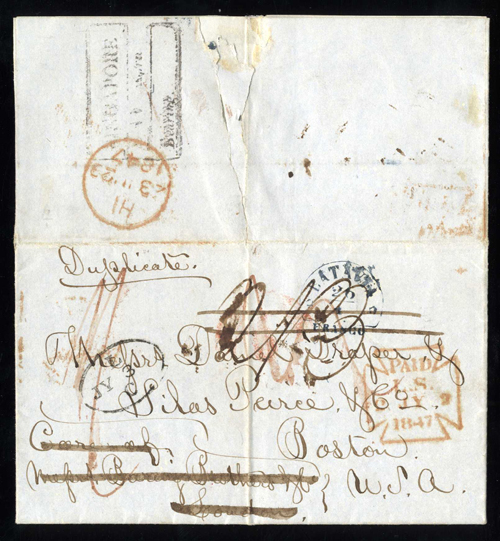 Singapore FP 4 pre-1854 cover, Spink