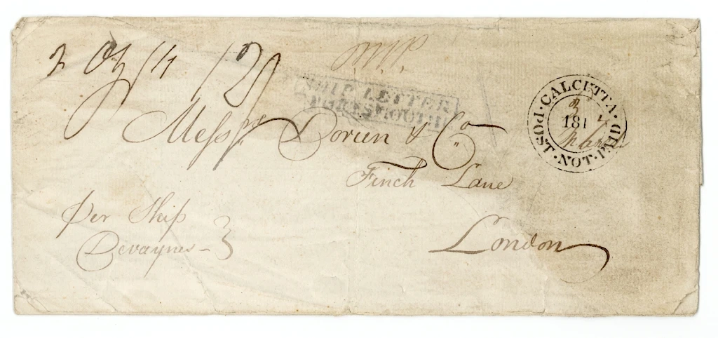 Pre-stamp cover of India — Calcutta SD6, COV-5221, 1817