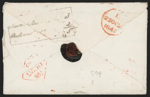 Bombay SR5 pre-1854 cover, Argyll Etkin lot 3382
