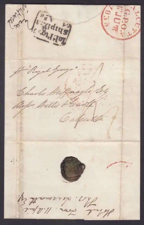Calcutta SR27 pre-1854 cover