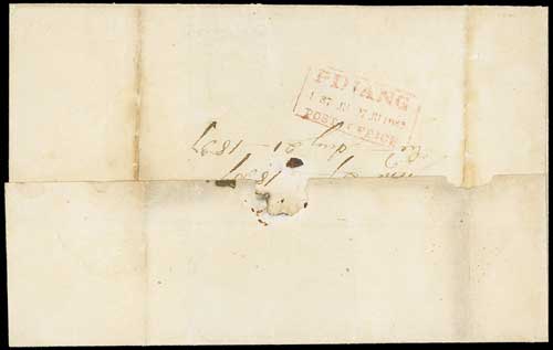 Penang FP 4 pre-1854 cover, Spink lot 350