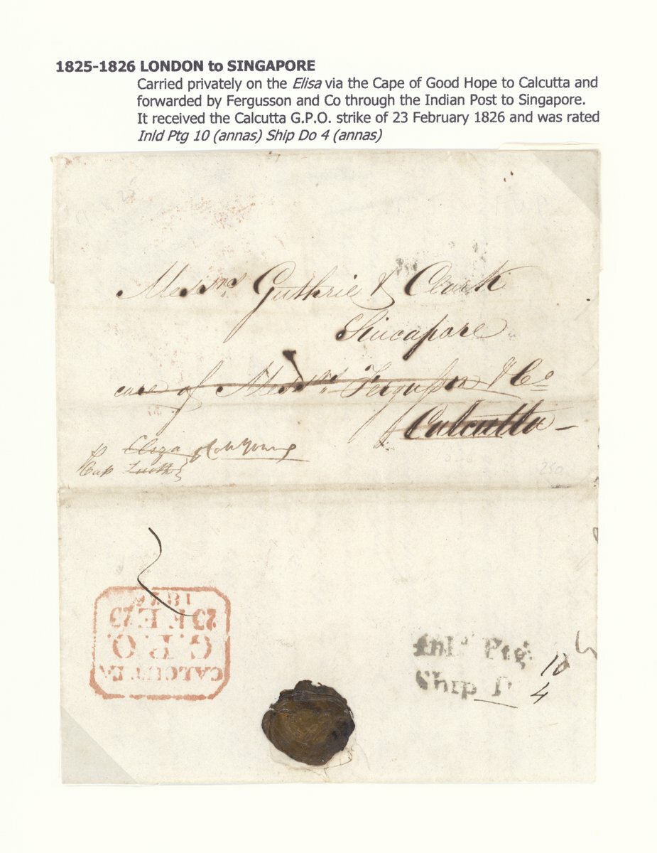 Calcutta G8 pre-1854 cover, Spink lot 121