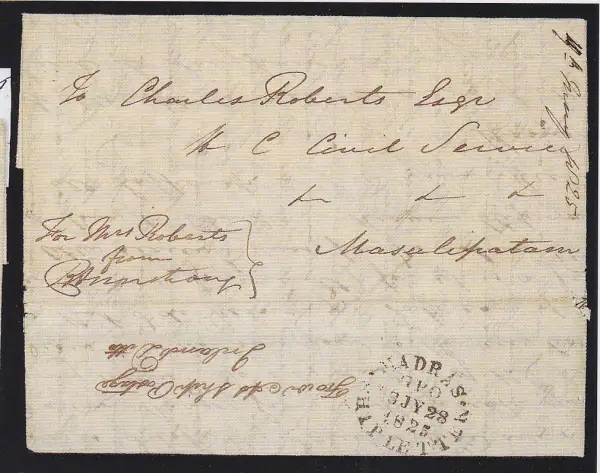 Madras SD12 pre-1854 cover, Spink lot 306