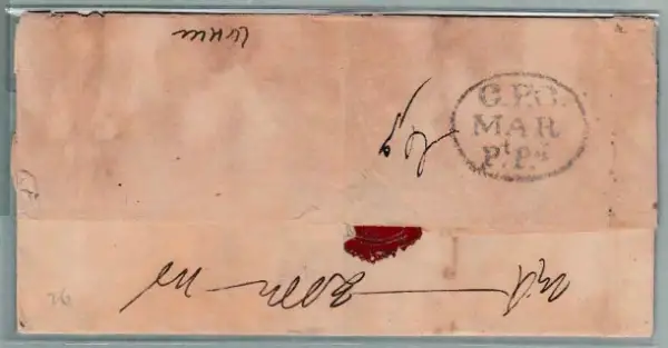 Pre-stamp cover of India — Calcutta HG 15a, COV-4576, 1826