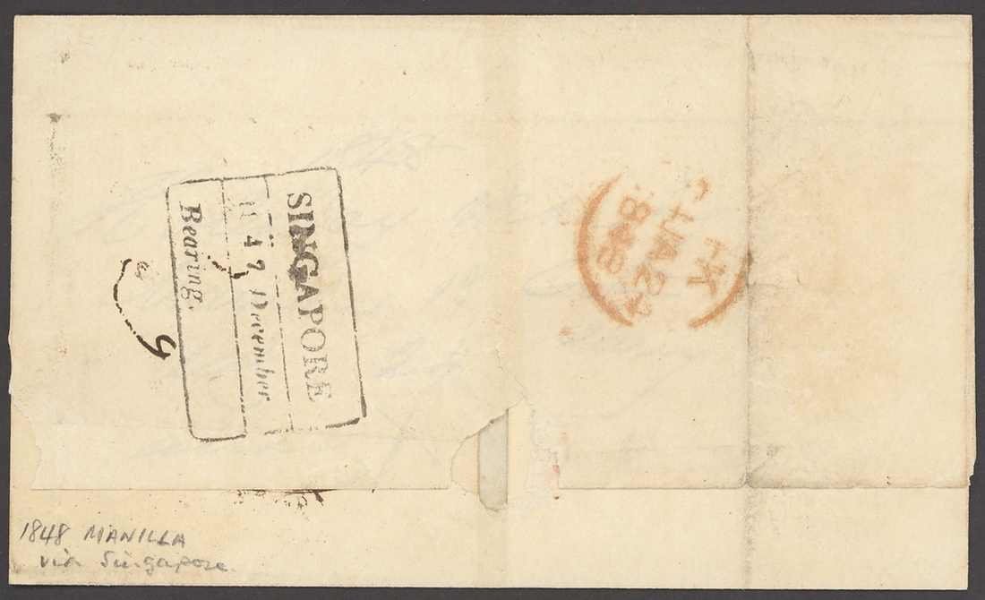 Singapore FP 4 pre-1854 cover, Spink lot 2769