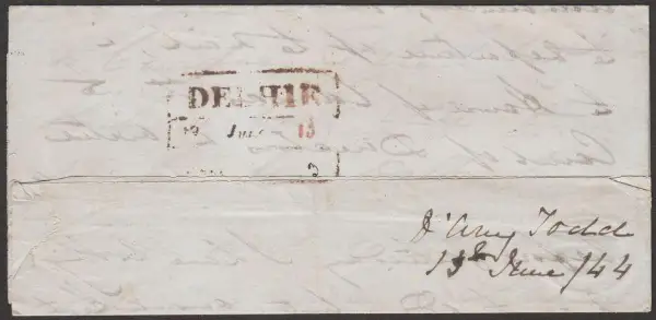 Delhi HG 3 pre-1854 cover