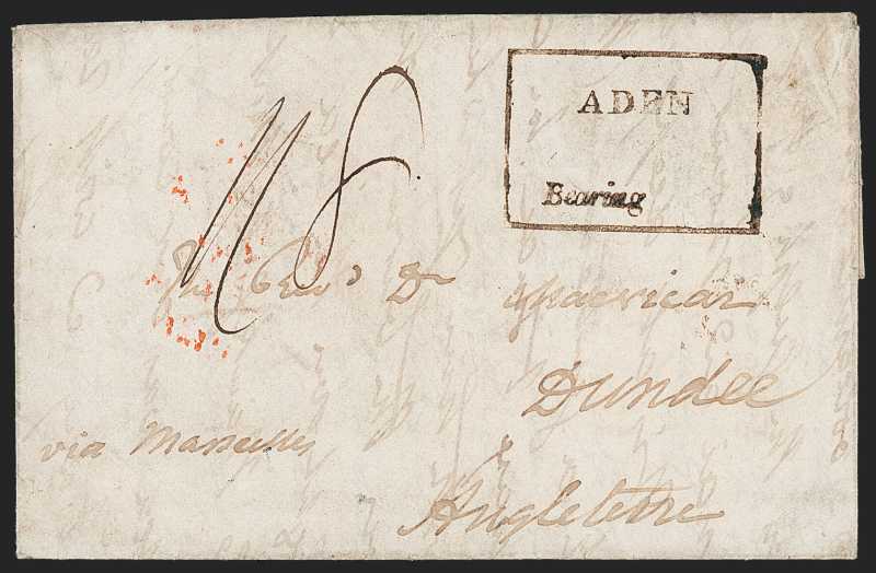 Aden FP 3 pre-1854 cover, Robert A. Siegel Auction Galleries lot 568