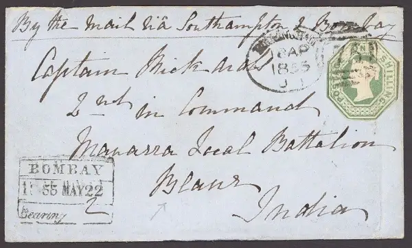 Bombay HG 21 pre-1854 cover, Spink lot 1210