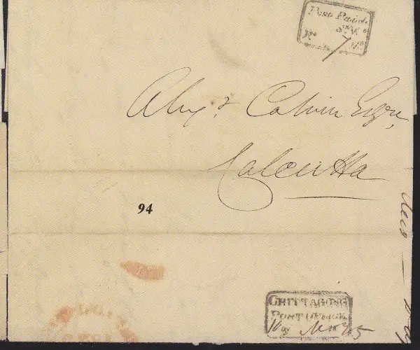 COV-1827 pre stamp cover