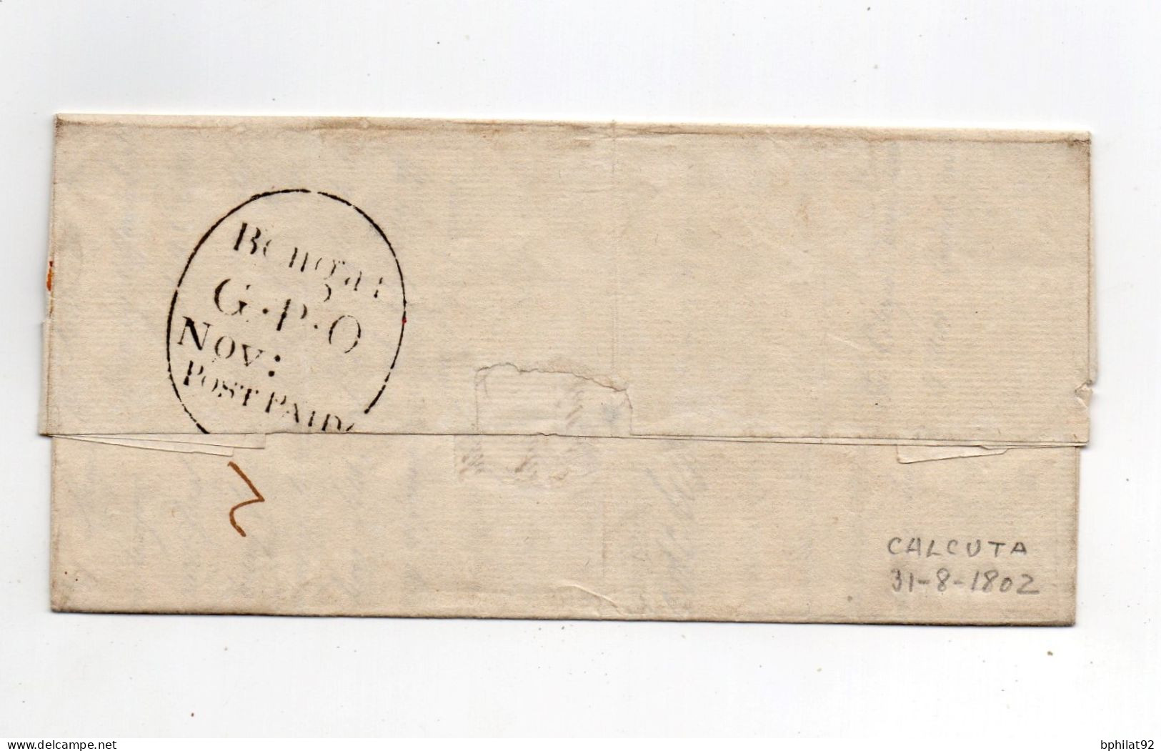 Calcutta SD2 pre-1854 cover, Delcampe lot 1799188219