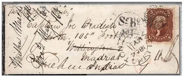 Bombay SR30 pre-1854 cover, Golden Oak Online Auctions