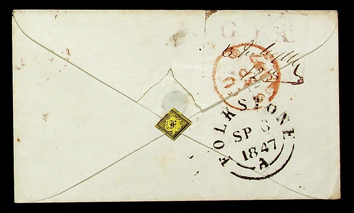 Gya HG 2 pre-1854 cover, Sephils lot 0083