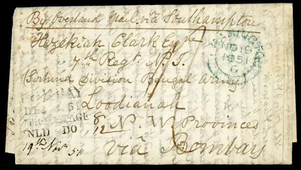 Bombay SR6 pre-1854 cover, StampBay lot 8