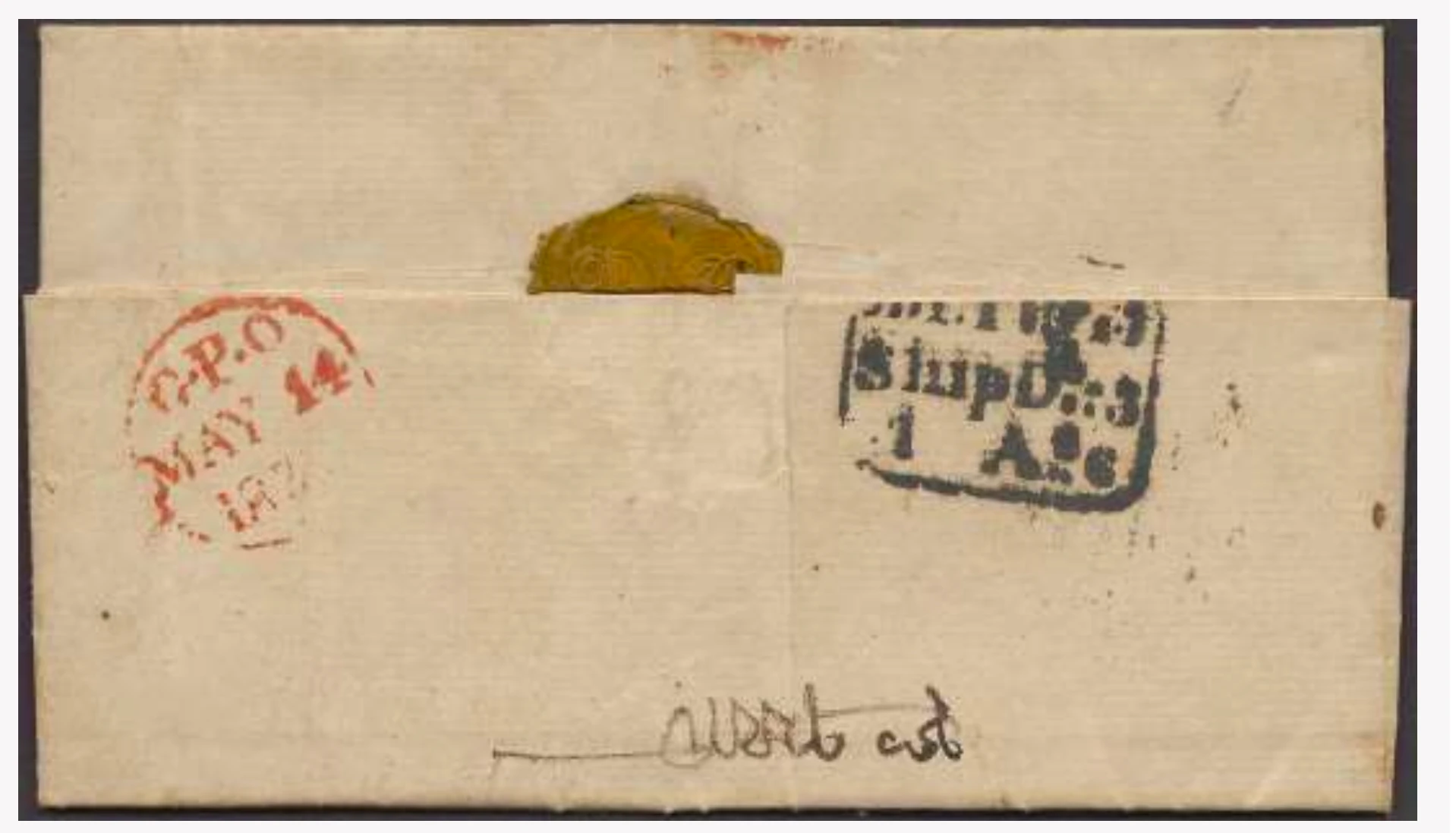Calcutta SR13 pre-1854 cover, NityaPushta