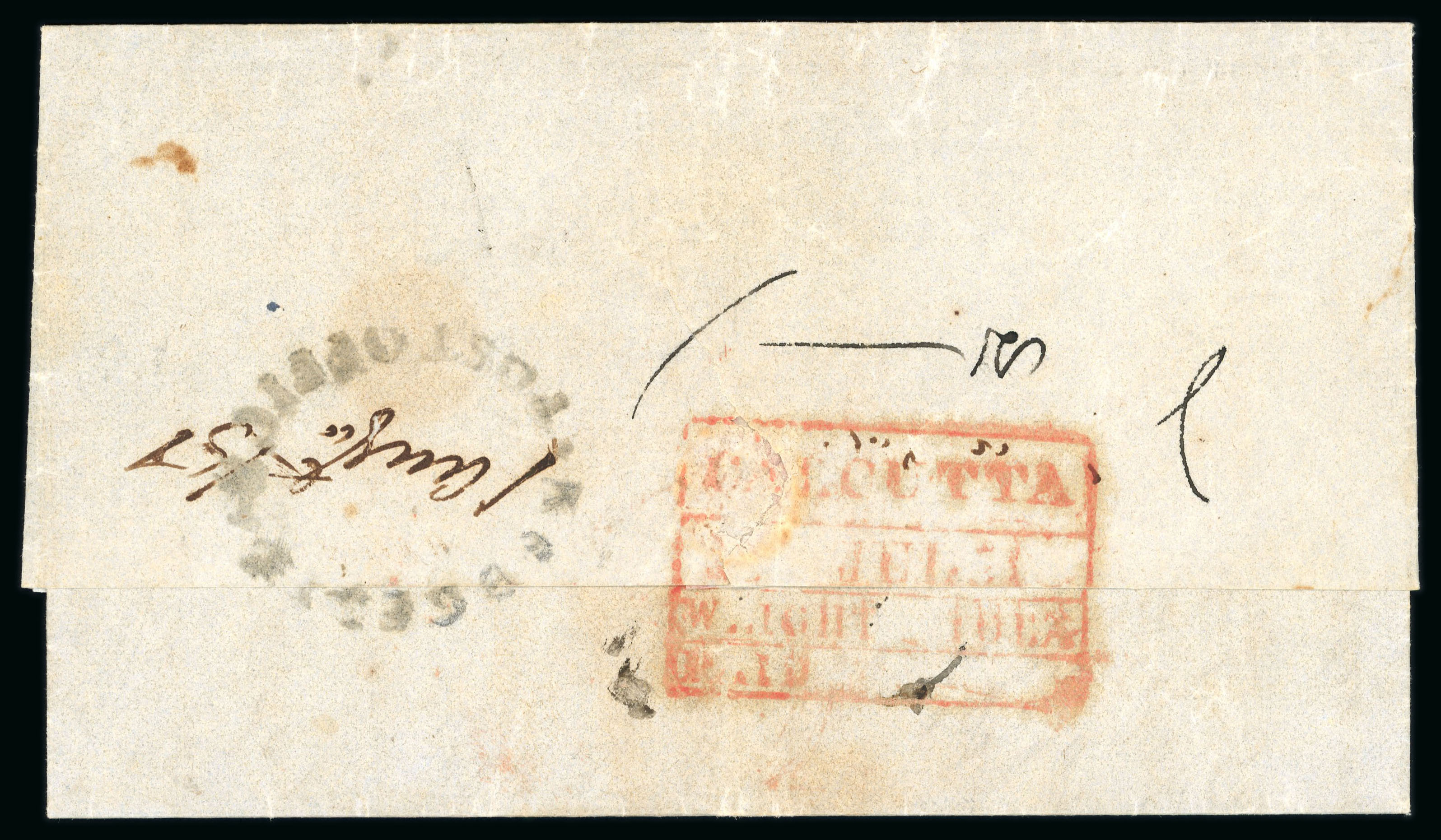 Pre-stamp cover of India — Kedgeree HG 6, COV-5028, 1851