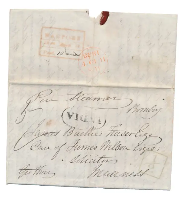 Bombay SD6 pre-1854 cover