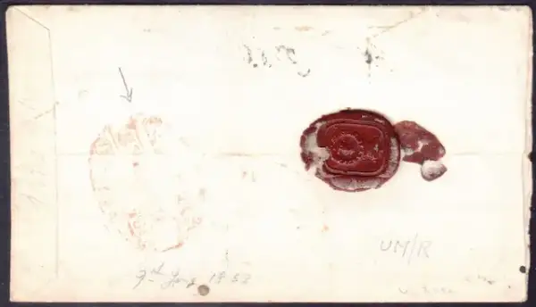 Calcutta HG 29 pre-1854 cover, Sephils lot 0106