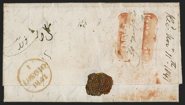 Afghanistan FP 2 pre-1854 cover, Robert A. Siegel Auction Galleries lot 628