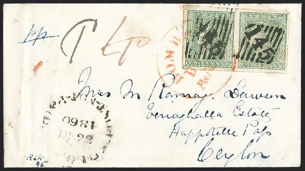 Bombay SD10 pre-1854 cover, Robert A. Siegel Auction Galleries lot 1449