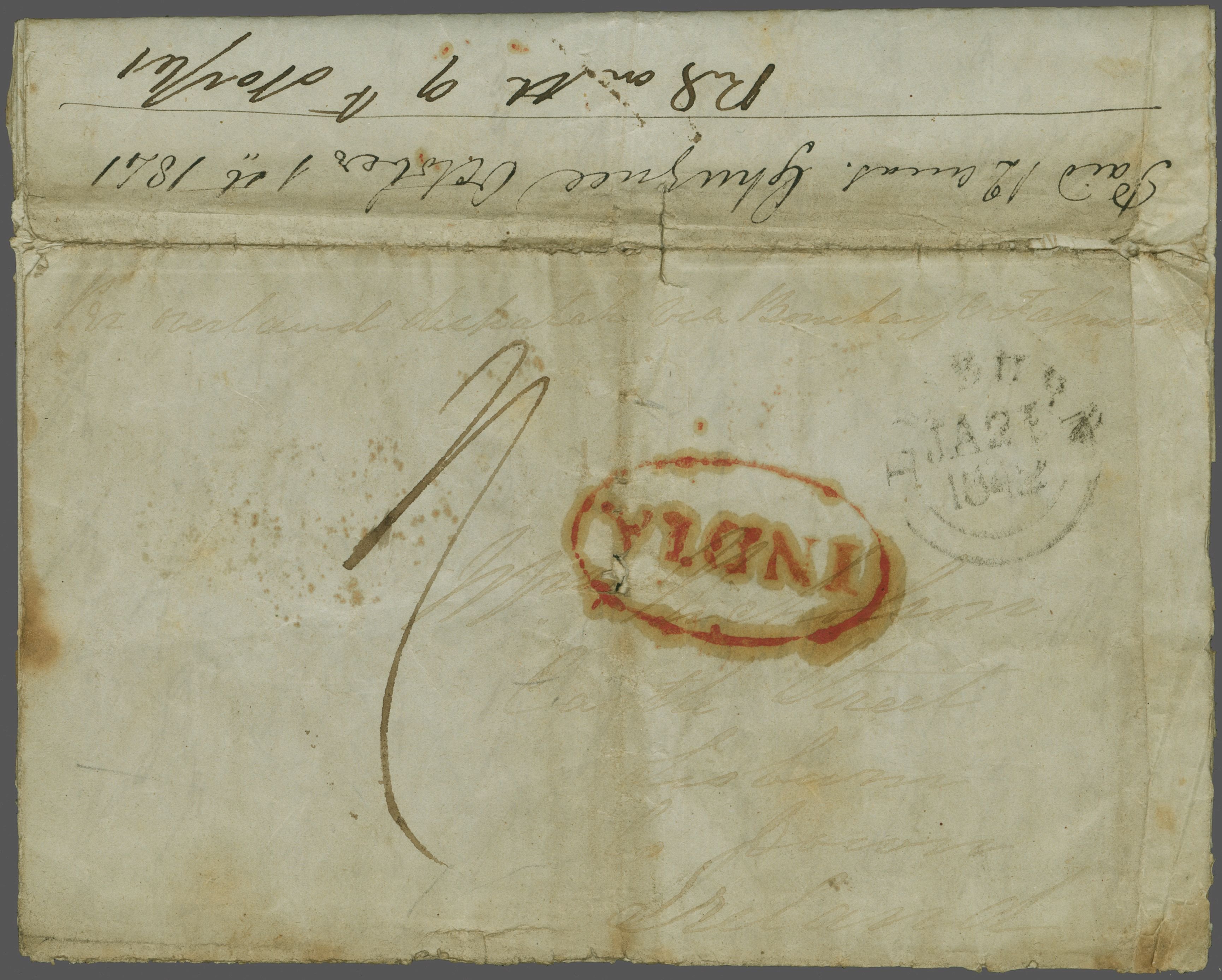 Bombay SD7 pre-1854 cover, Corinphila Auctions lot 6021