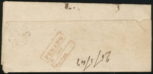 Penang FP 6 pre-1854 cover, Spink lot 1028