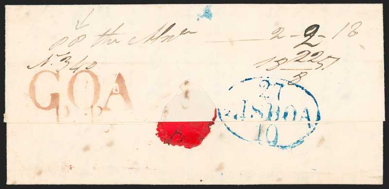 Goa FP 4 pre-1854 cover, Robert A. Siegel Auction Galleries lot 6233
