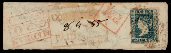 Pre-stamp cover of India — Coimbatore HG 3, COV-4645, 8 April 1855