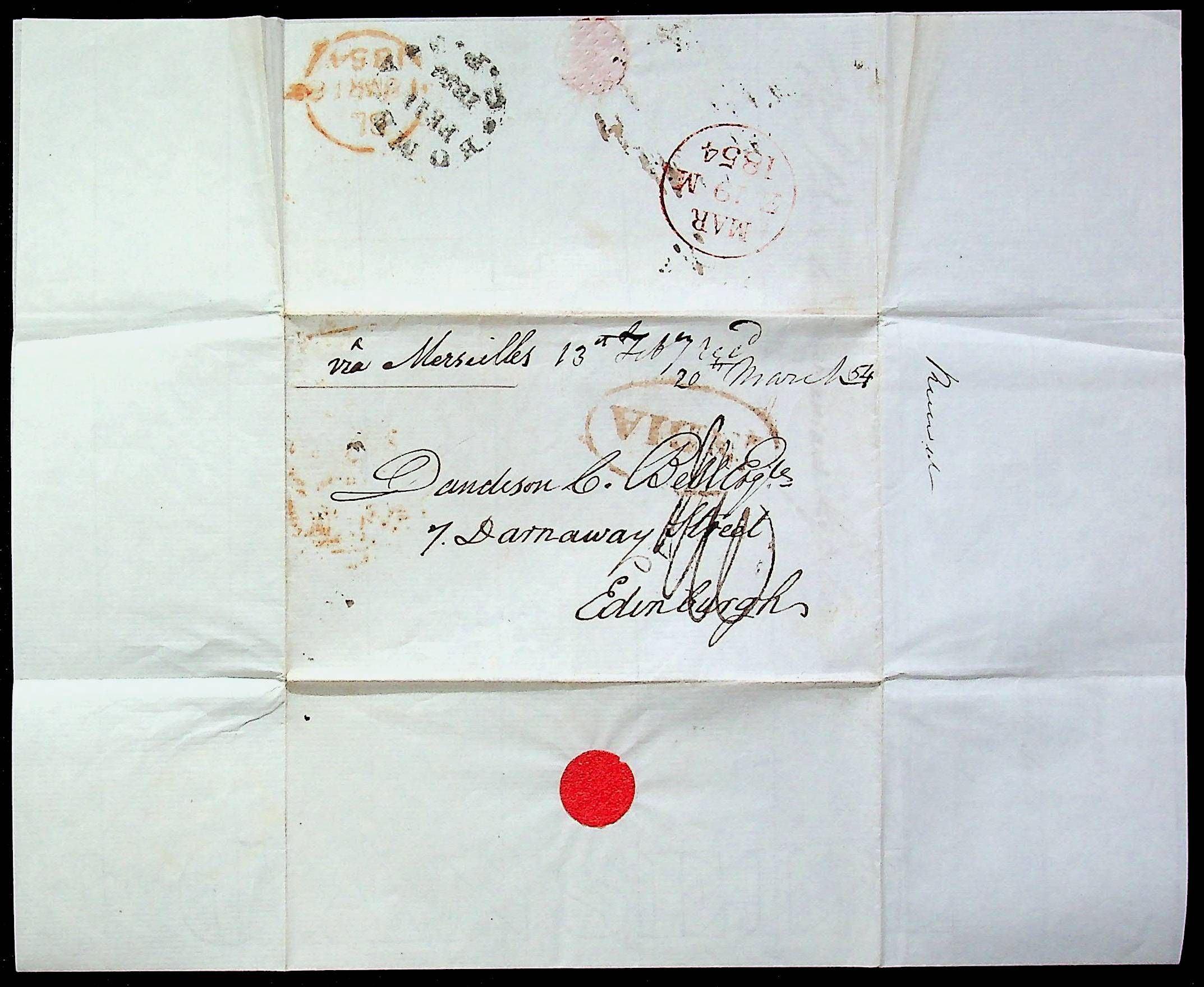 Bombay SD7 pre-1854 cover, Sephils lot 0096
