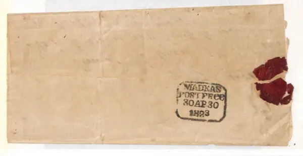 Madras HG 13 pre-1854 cover, Argyll Etkin lot 1138