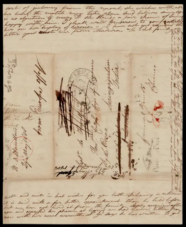 Madras HG 3 pre-1854 cover, StampBay lot 39