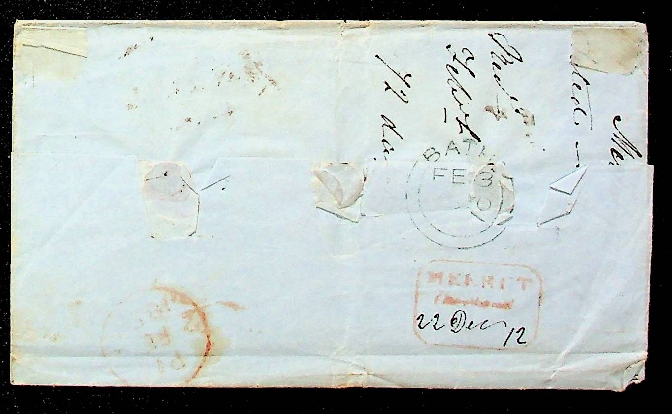 Pre-stamp cover of India — Merut HG 10, COV-3961, 1850