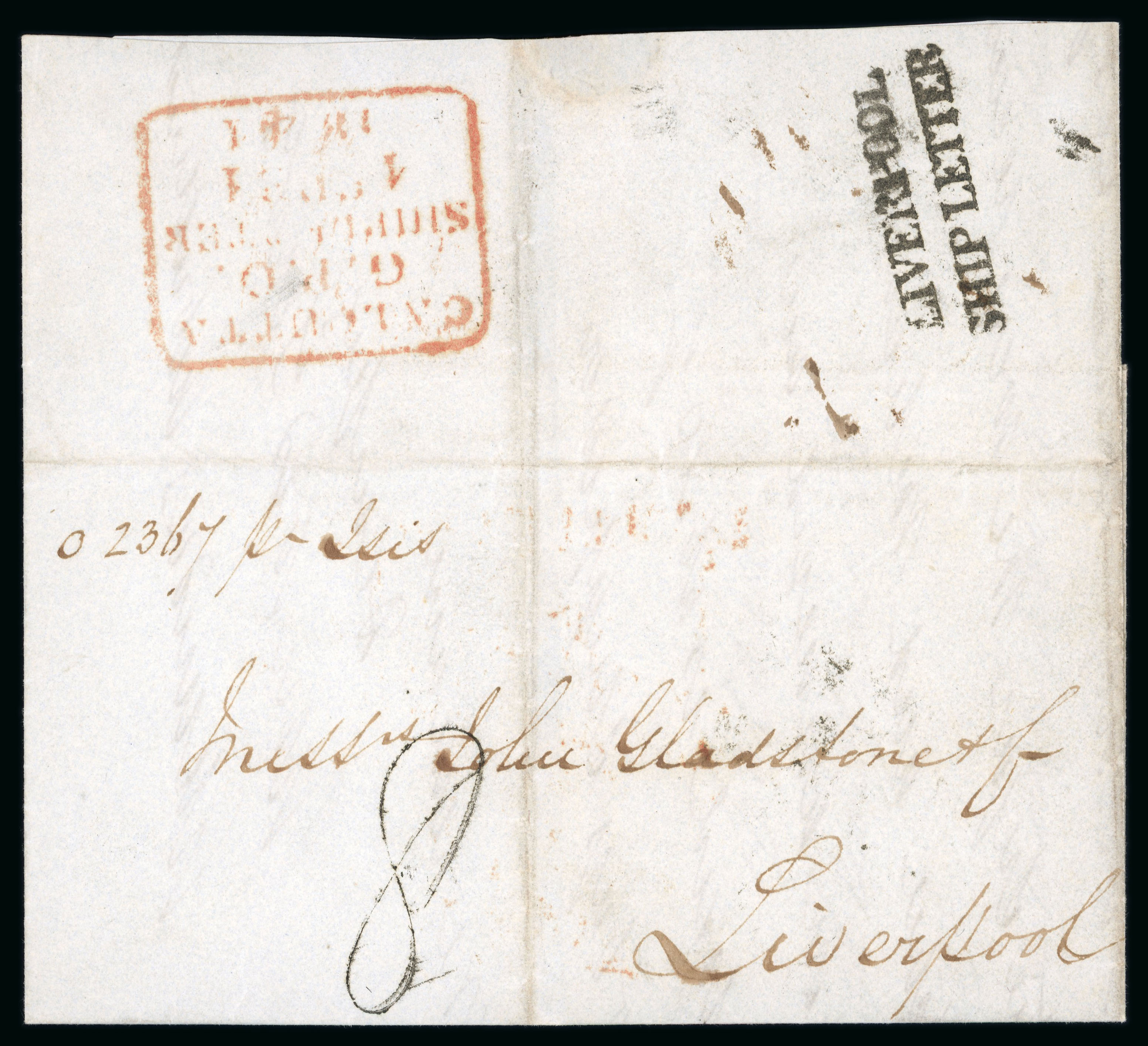 Pre-stamp cover of India — Calcutta SD11, COV-4958, 1841