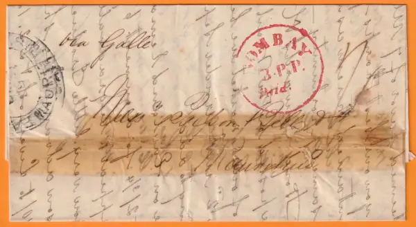 Bombay SD10 pre-1854 cover