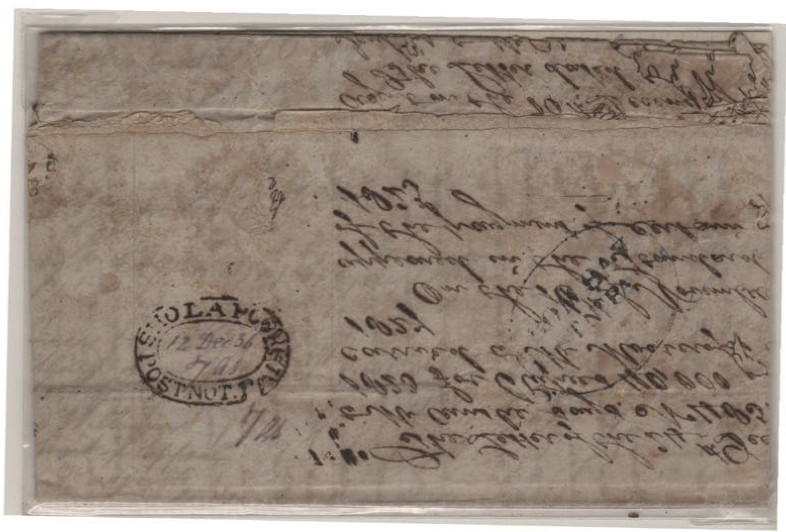 17 November 1836 Sholapoor HG 2 pre stamp cover — COV-836