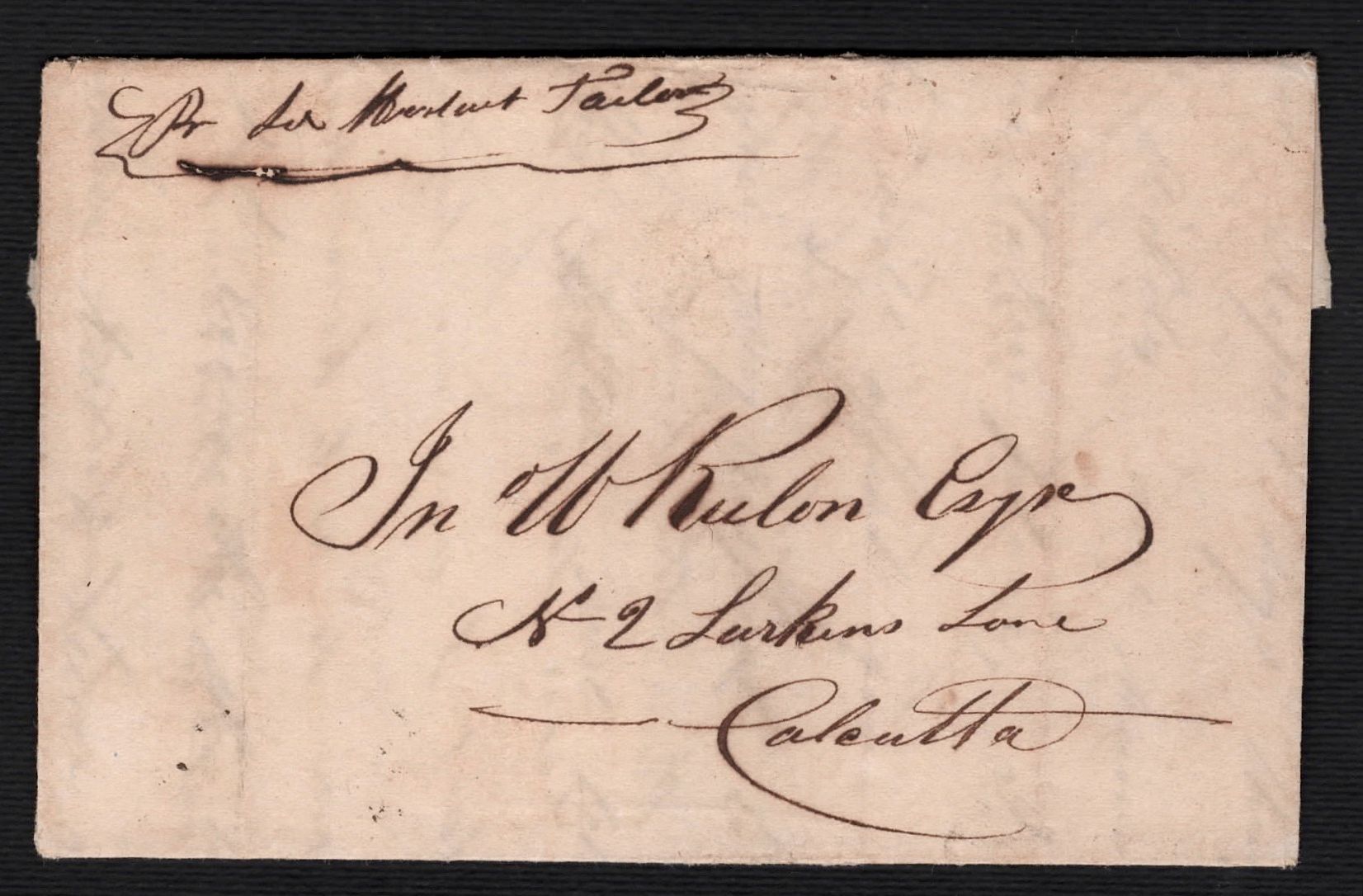 Calcutta SR27 pre stamp cover — scan 2 (COV-3807)