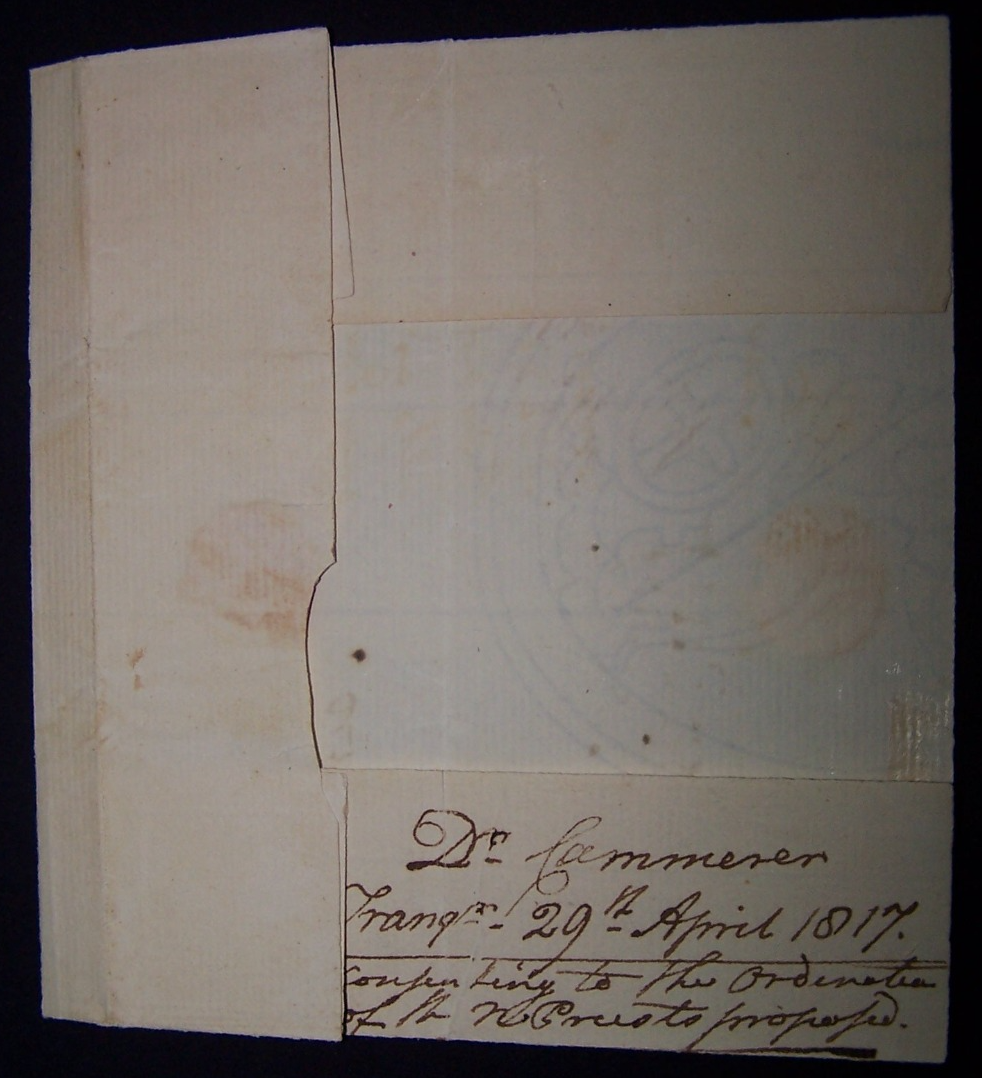Pre-stamp cover of India — Tranquebar HG 1, front (COV-1669)