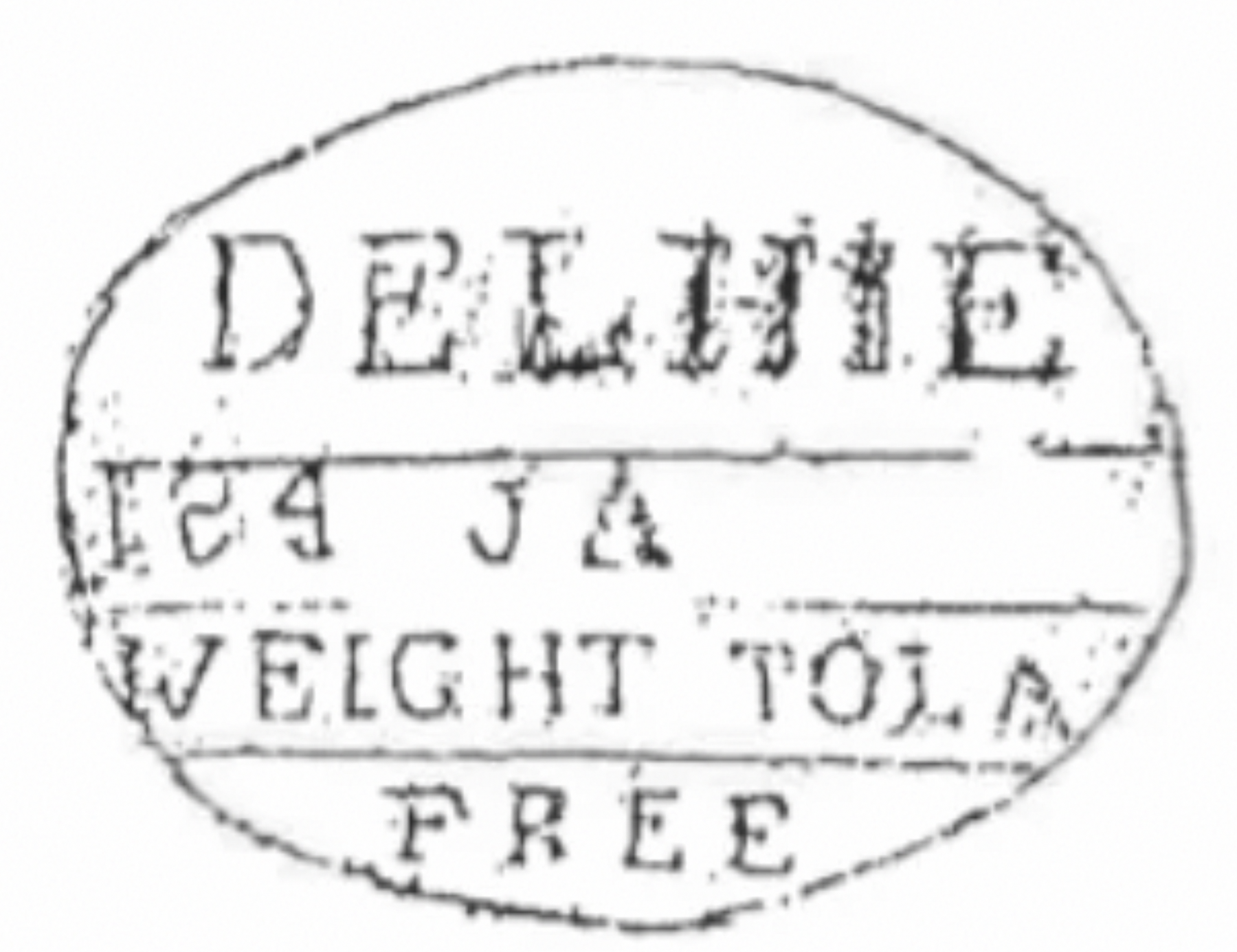 HG 17 handstamp from Delhi
