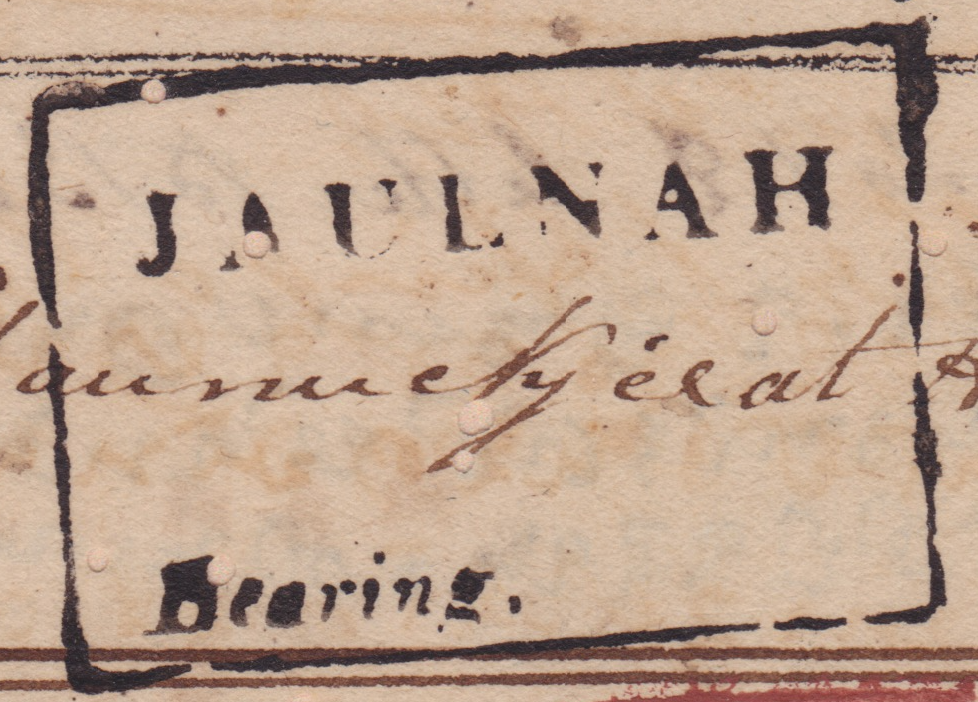 HG 4 handstamp from Jalnah