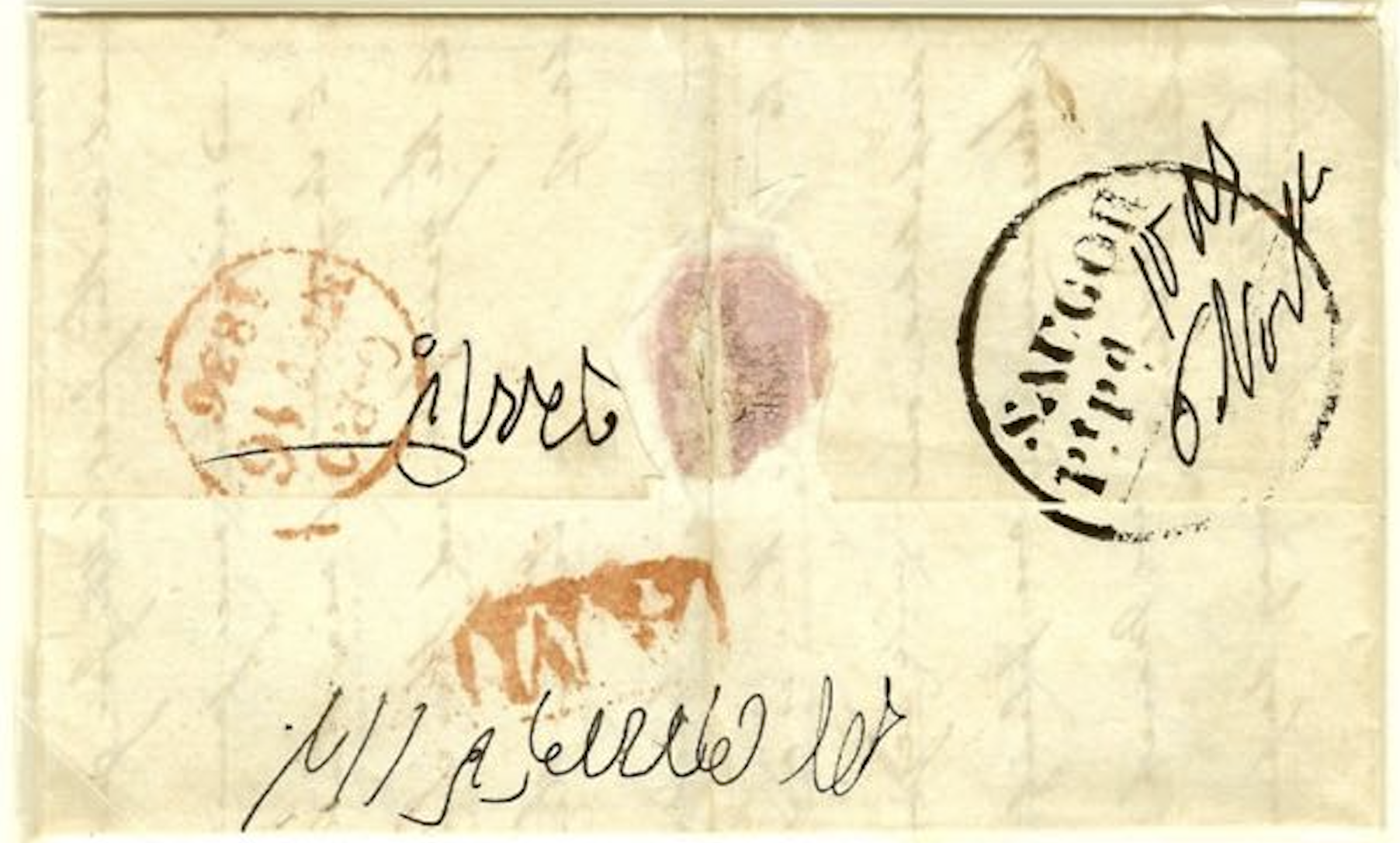 6 November 1836 Saugor HG 1 pre stamp cover — COV-841