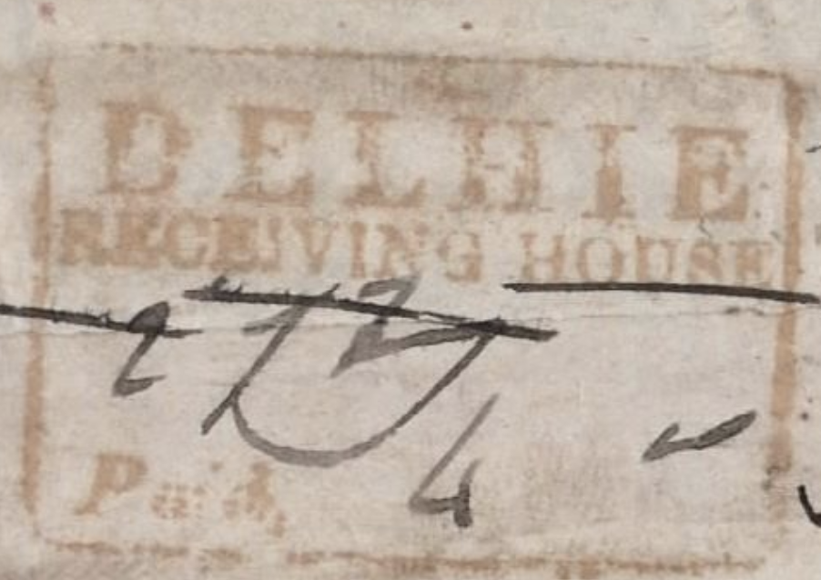 HG 14 handstamp from Delhi