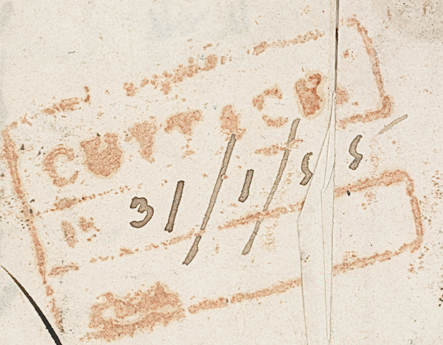 HG 3 handstamp from Cuttack