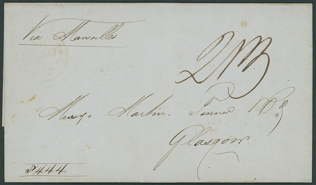 Pre-stamp cover of India — Singapore FP 4, scan 2 (COV-5564)