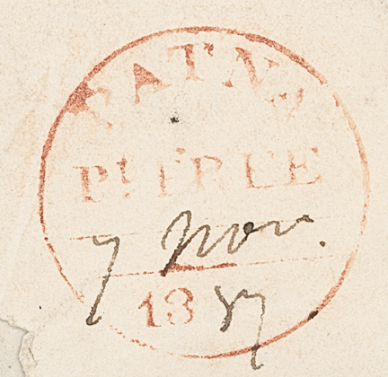 HG 13 handstamp from Patna
