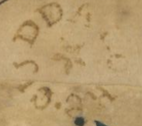 HG 1 handstamp from Cuddalore