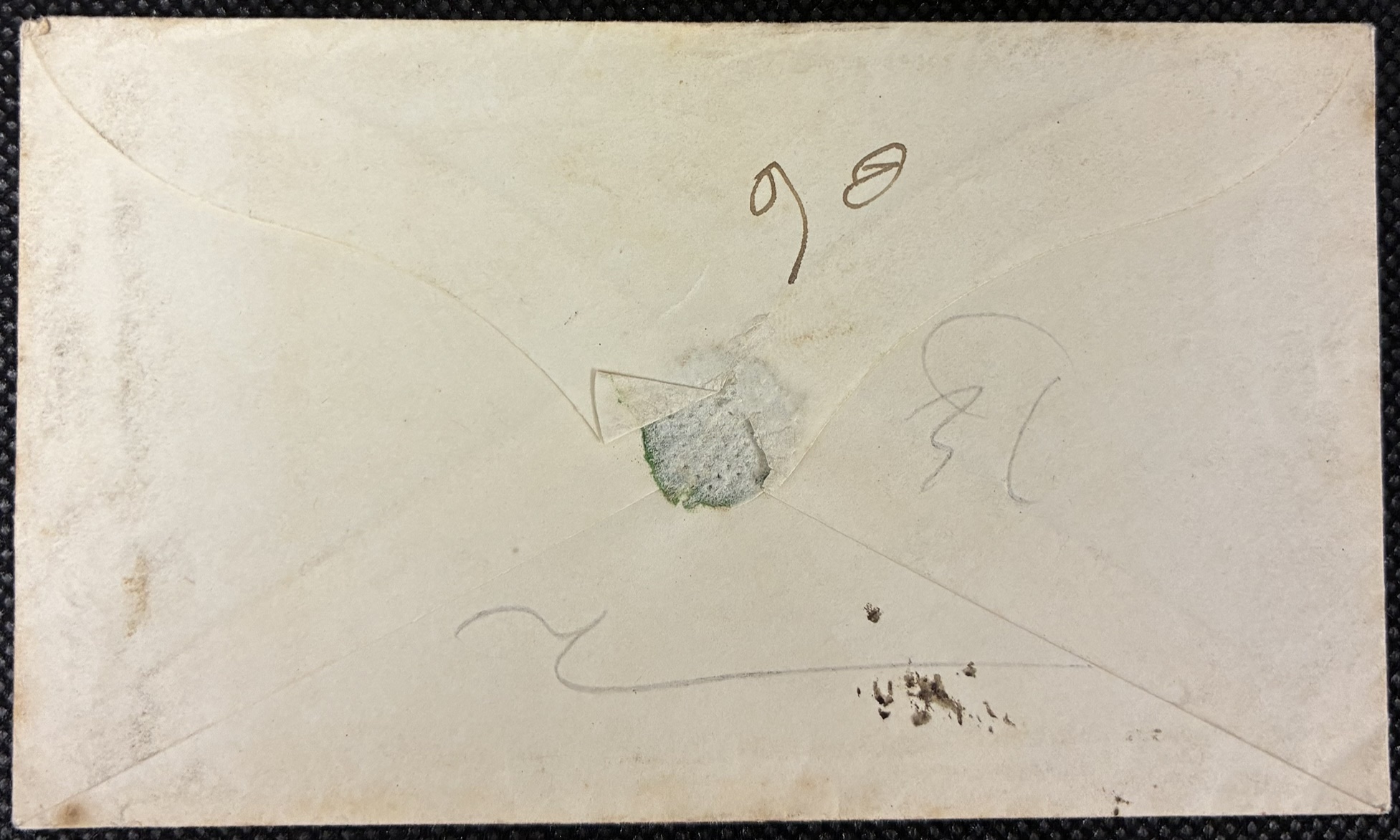 Pre-stamp cover of India — Surat HG 4, back (COV-5689)