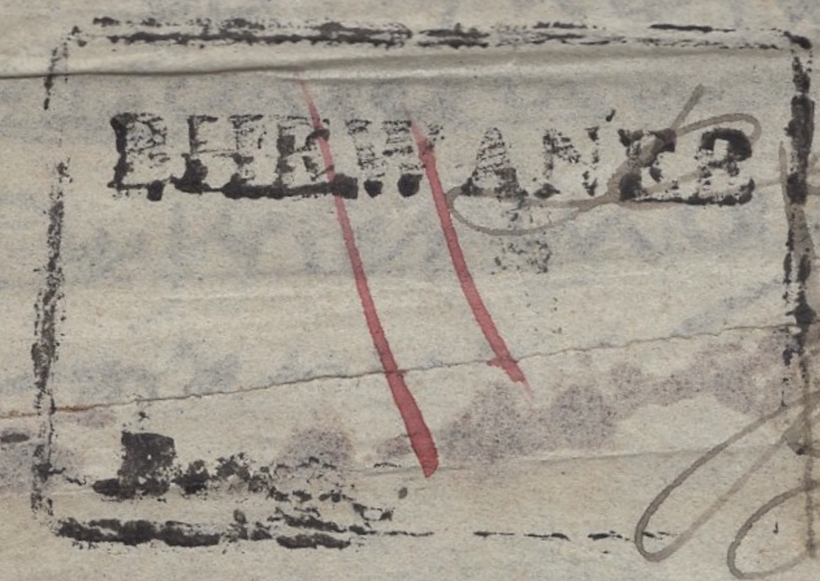 HG 1 handstamp from Bhewanee