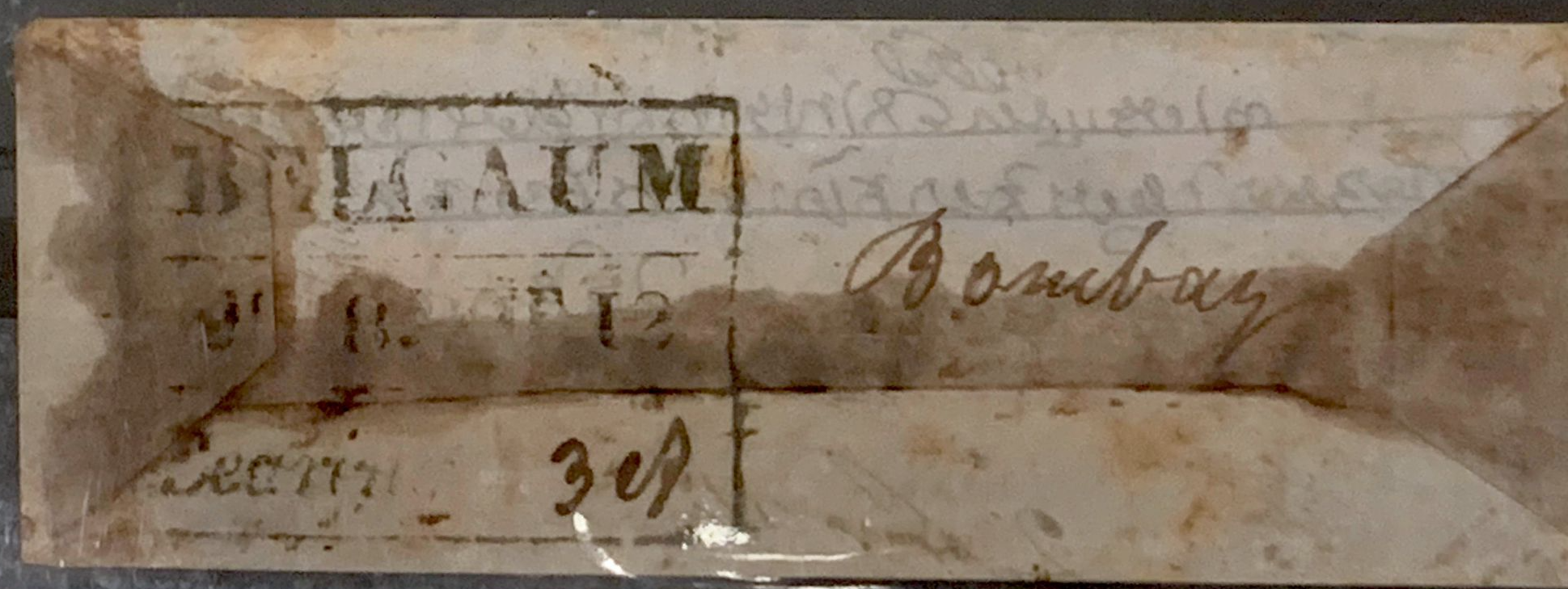 12 July 1843 Belgaum HG 7 pre stamp cover — COV-4064