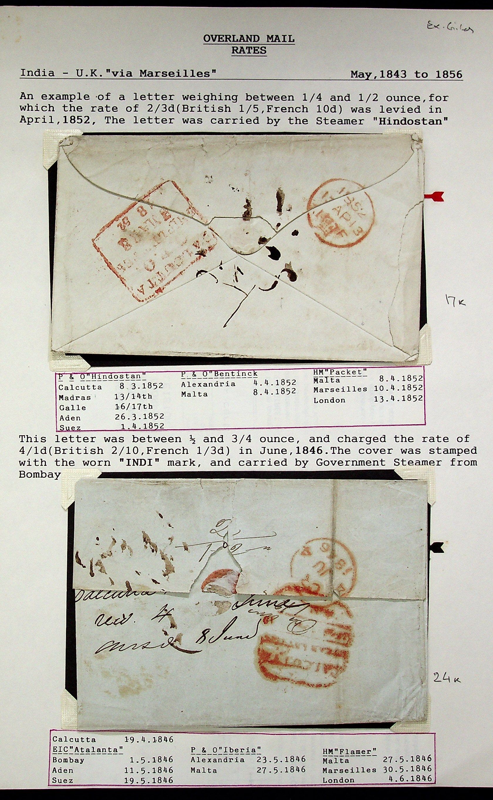 Calcutta SD16a pre stamp cover — scan 2 (COV-3623)